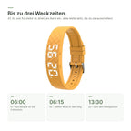 Bis zu drei Weckzeiten A1, A2 und A3 direkt am Armband einstellen