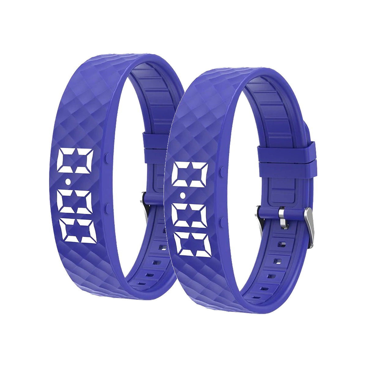 Paar-Set: zwei Vibrationswecker-Armbänder in Blau