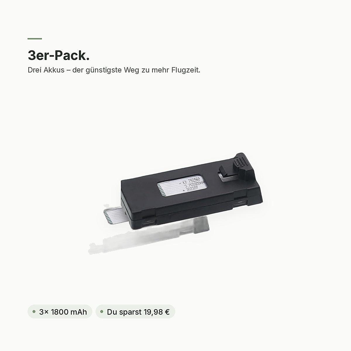 flynk V5 Ersatz-Akku 1800 mAh im 3er-Pack