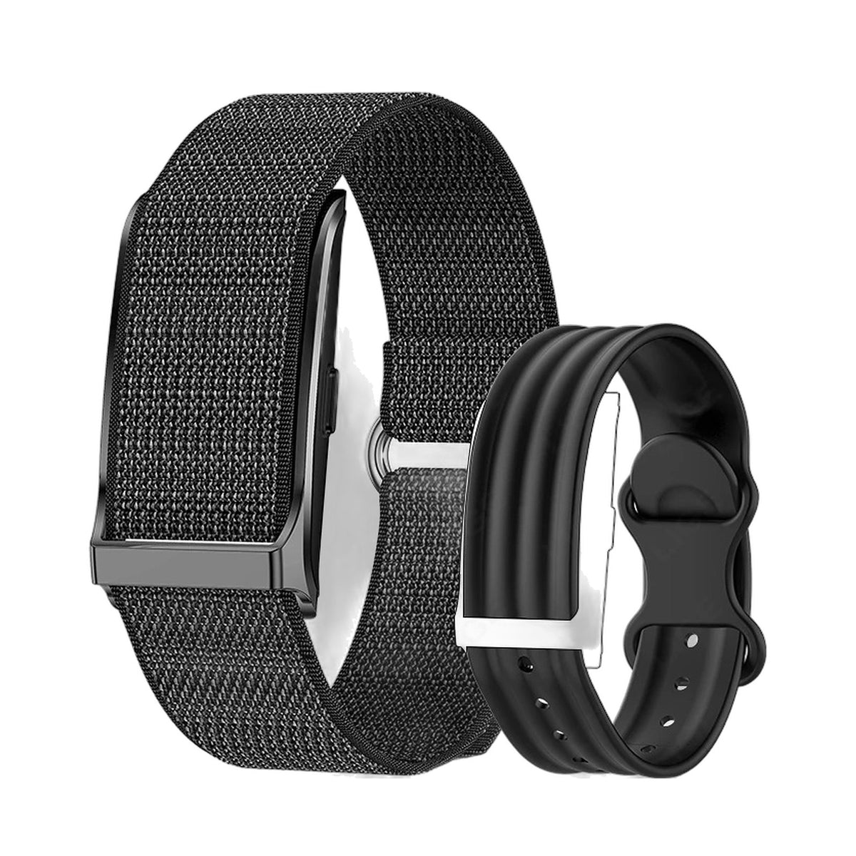 flynk B3 Pure Duo-Set: Nylonband mit Tracker und Silikonband in Schwarz
