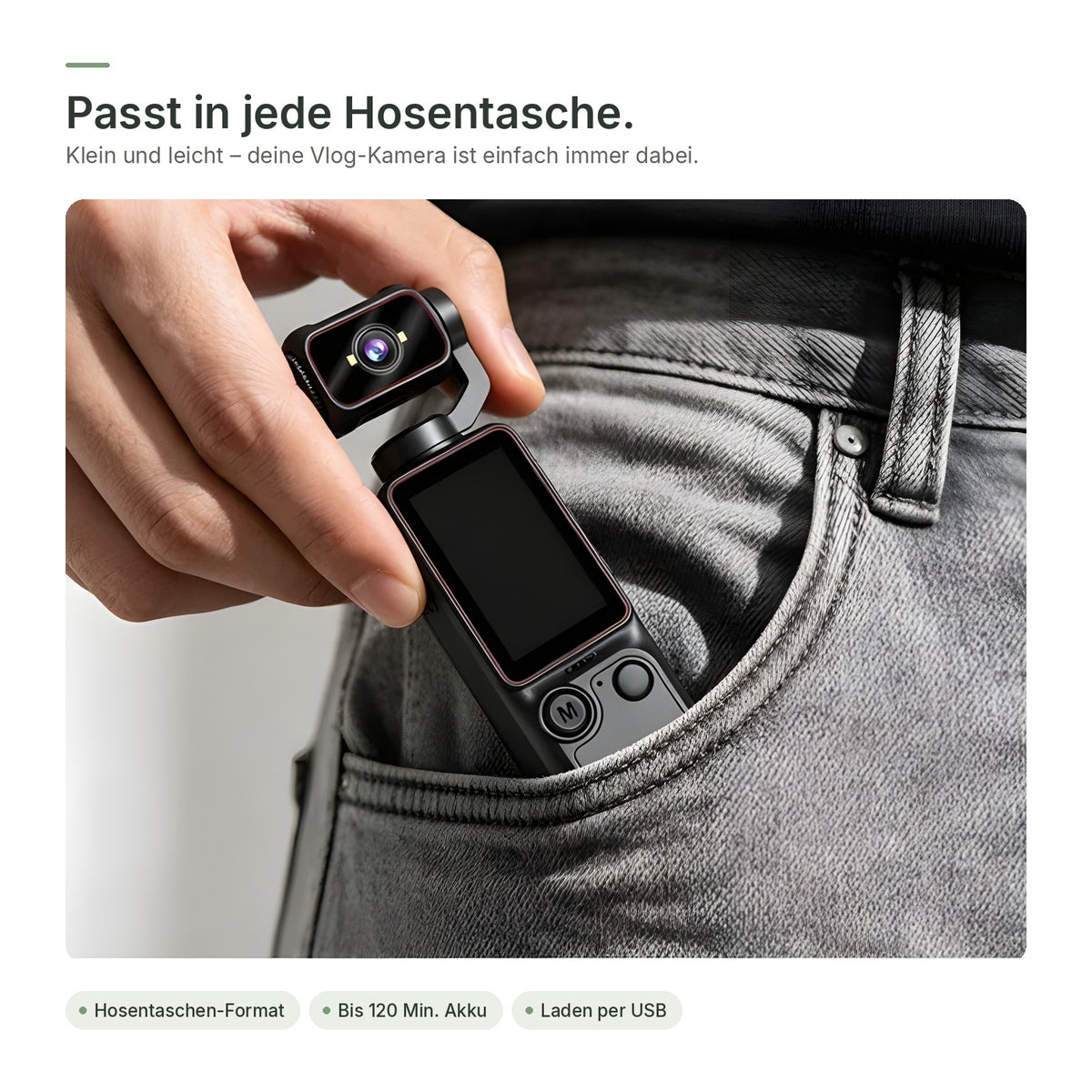flynk C3 passt in die Hosentasche