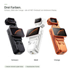 Drei Farben: Schwarz, Weiß und Orange