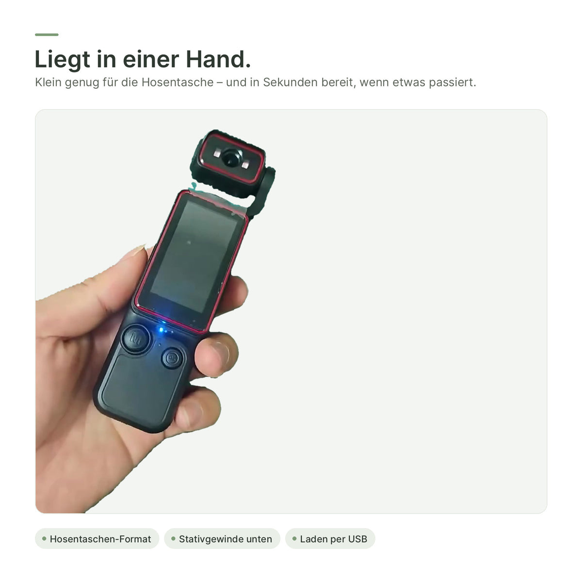 flynk C3 hochkant in der Hand