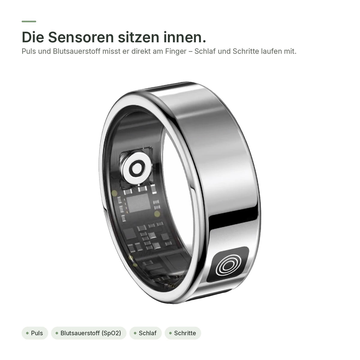 Innenseite des flynk R5 Glow mit Sensoren für Puls und Blutsauerstoff