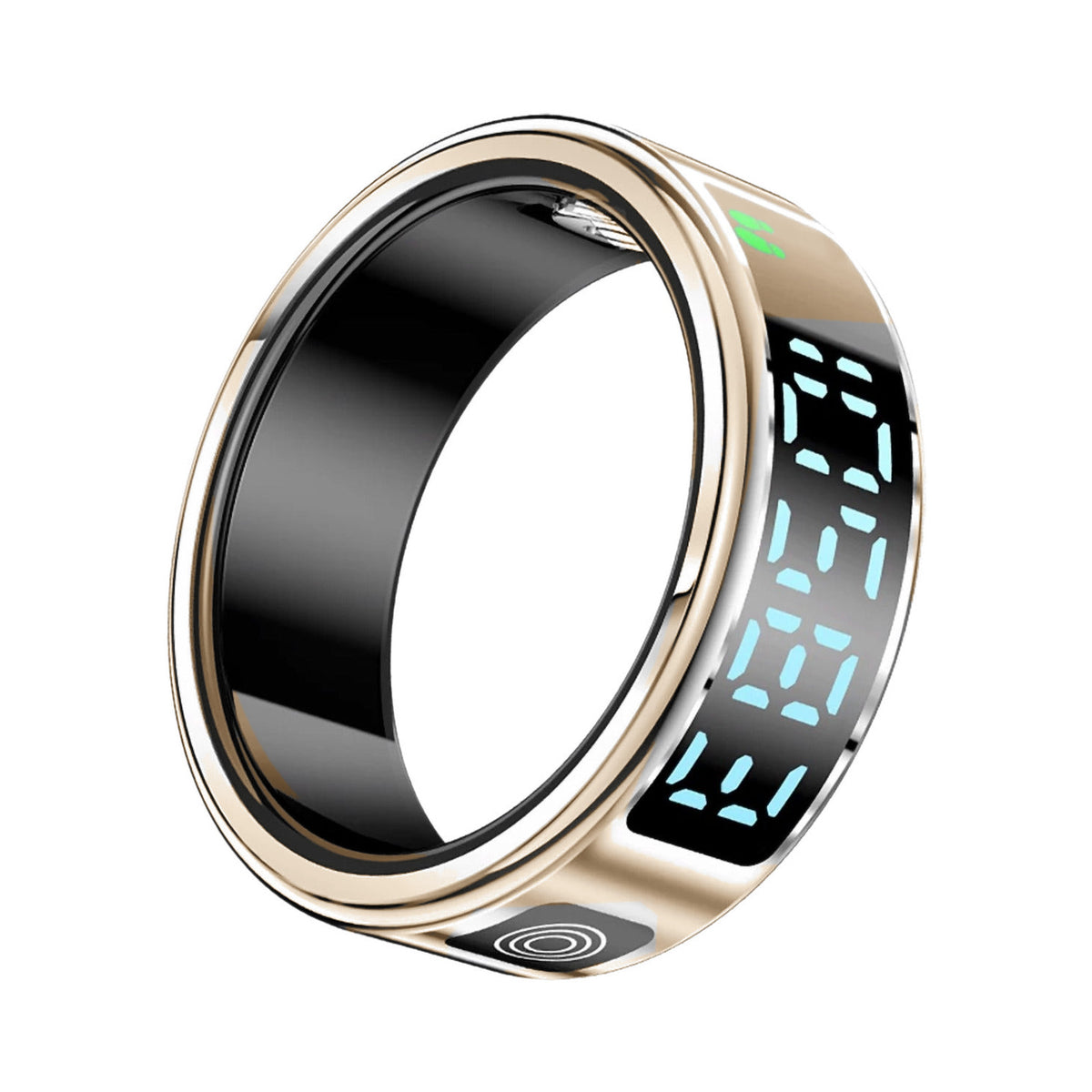 flynk R5 Glow Smart Ring mit LED-Anzeige in Champagner Gold