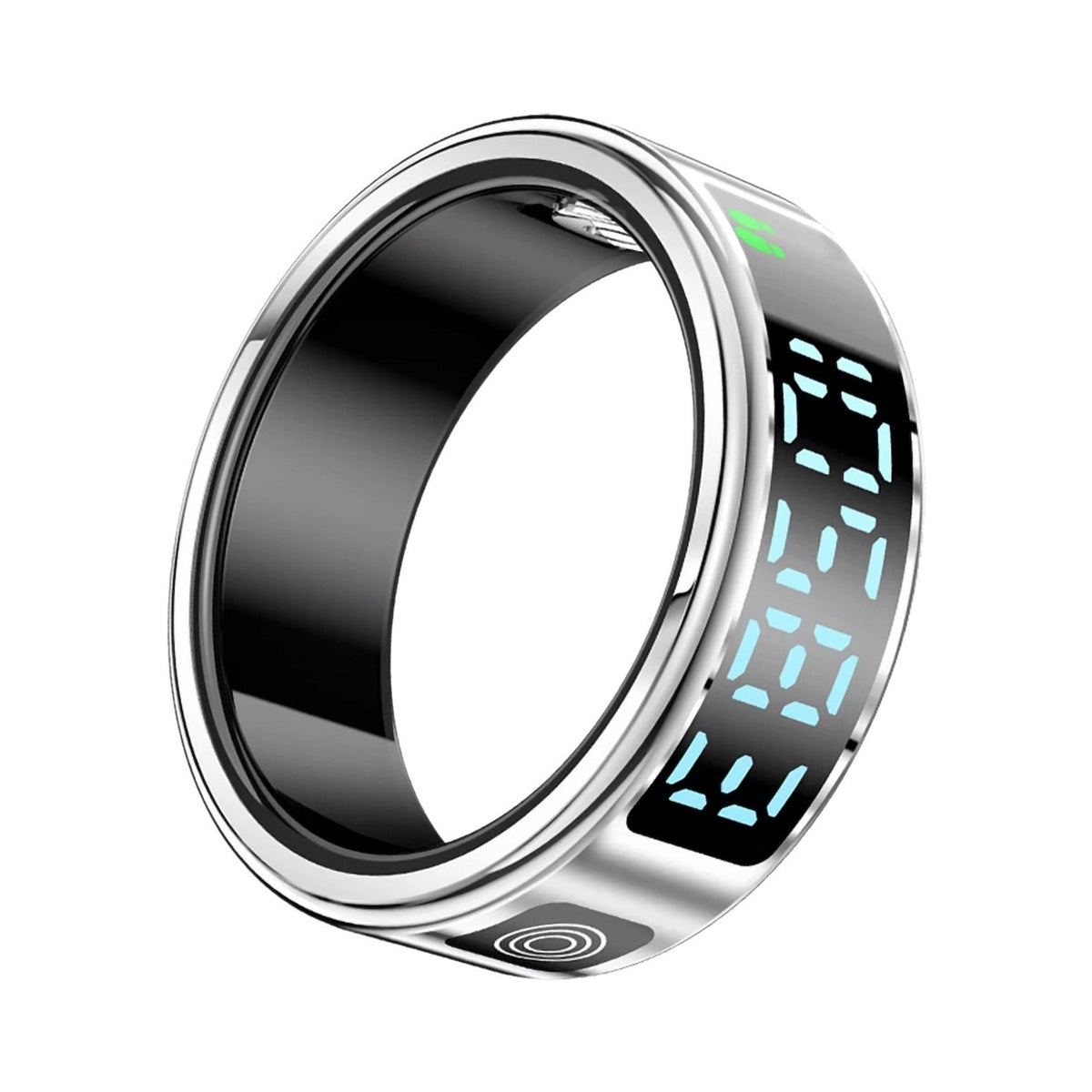 flynk R5 Glow Smart Ring mit LED-Anzeige in Platin Silber