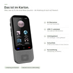 Lieferumfang: Übersetzer, USB-C-Ladekabel, Umhängeband, Schutzfolie und Kurzanleitung