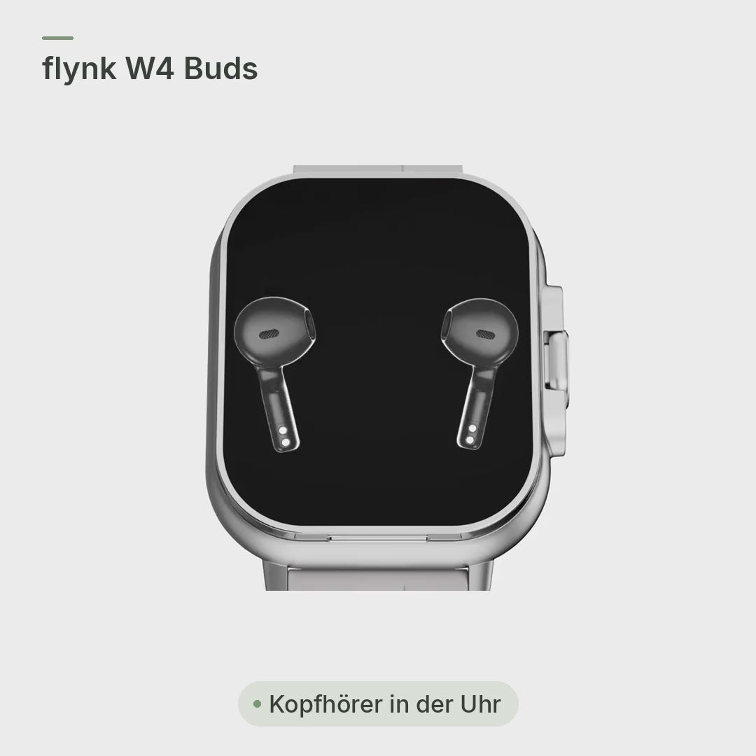 flynk W4 Buds im Video: Kopfhörer in der Uhr, Touch-Steuerung, Telefonieren am Handgelenk, Schlaf & Sport und vier Ausführungen