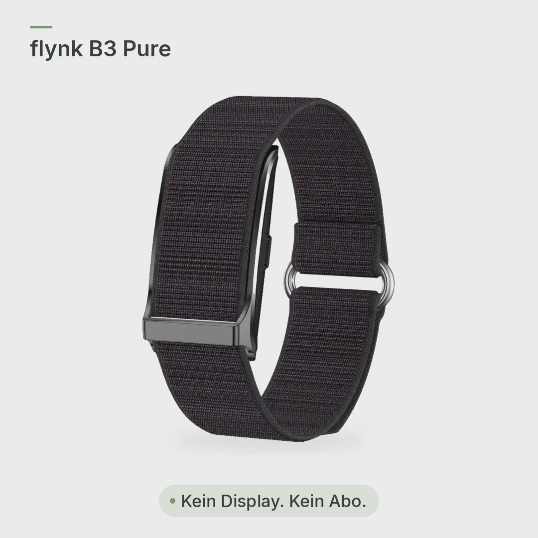 flynk B3 Pure im Video: kein Display, Puls, SpO2 und Schlaf in der App, Vibration bei Anrufen, 5 Armbänder, bis zu 30 Tage Akku